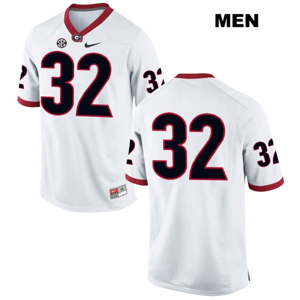 Georgia Bulldogs Men's Jaylen Johnson #32 NCAA No Name Authentic White Nike Stitched College Football Jersey OWN4256LI